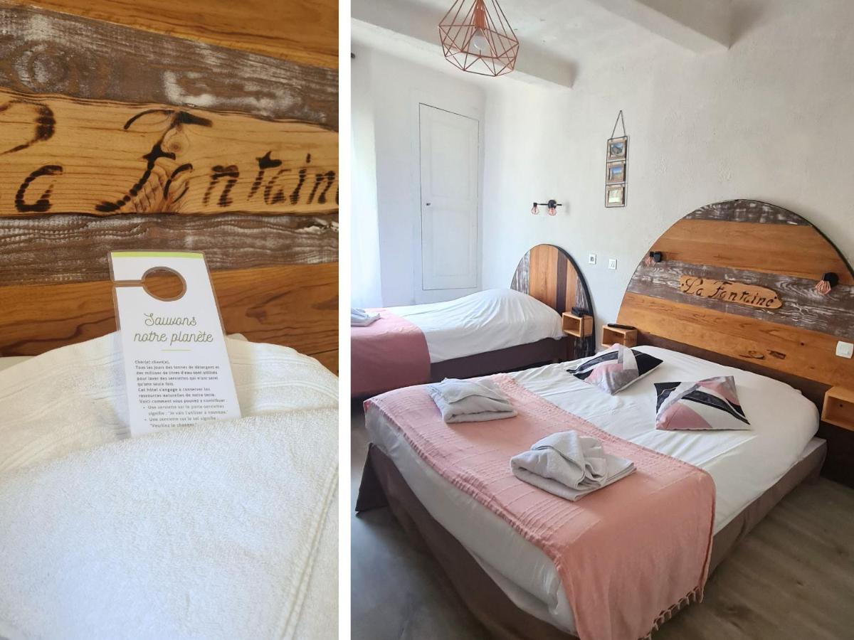 Hotel La Fontaine Saint-Martin-de-Brômes Esterno foto