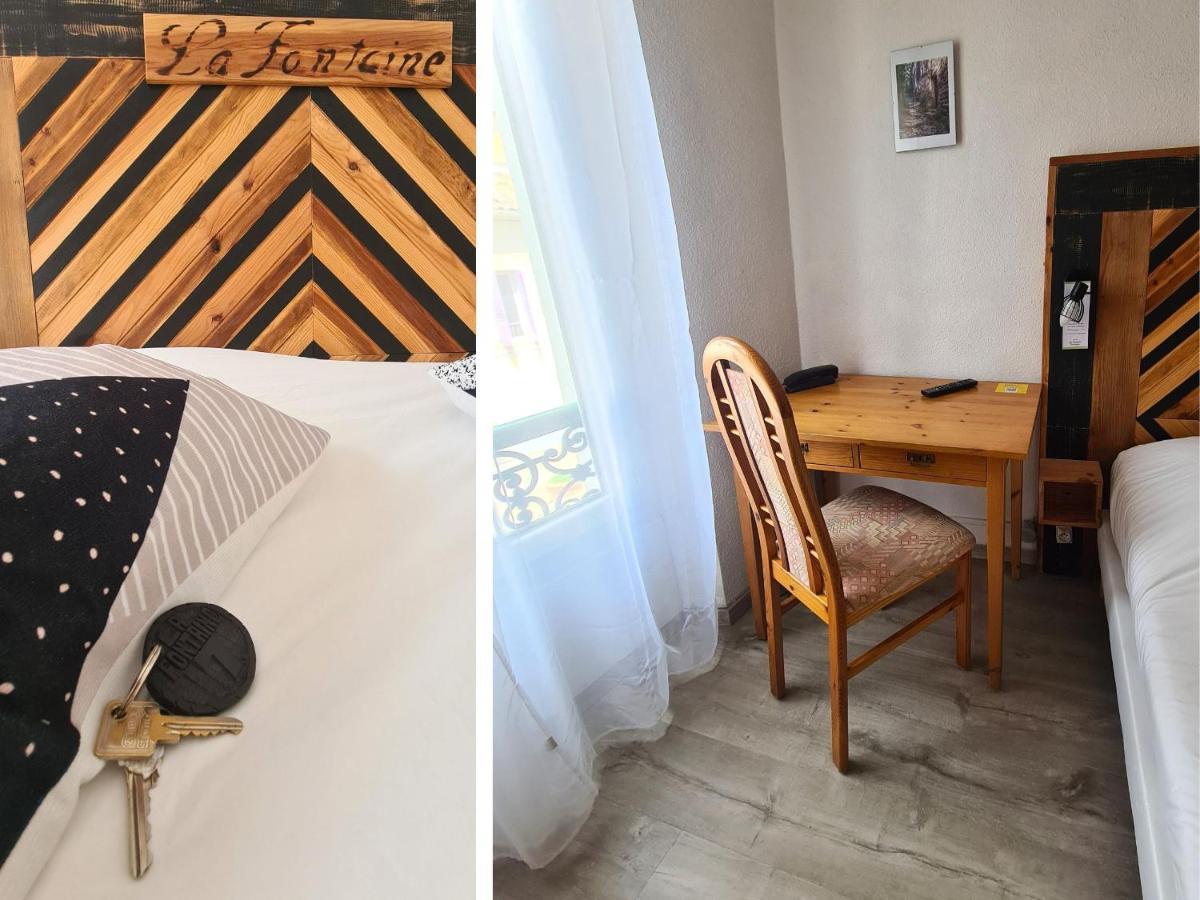 Hotel La Fontaine Saint-Martin-de-Brômes Esterno foto